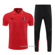 Conjunto Polo del AC Milan 2022 2023 Rojo