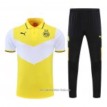 Conjunto Polo del Borussia Dortmund 2022 2023 Amarillo y Blanco