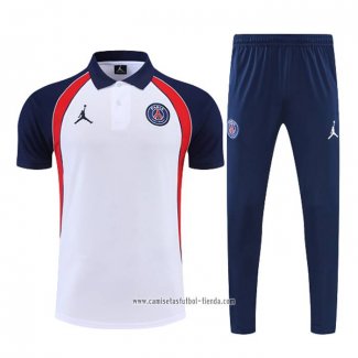 Conjunto Polo del Paris Saint-Germain Jordan 2022 2023 Blanco