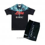 Camiseta Napoli Portero Kappa x Marcelo Burlon 2021 Nino