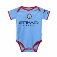 Camiseta Primera Manchester City 2022 2023 Bebe