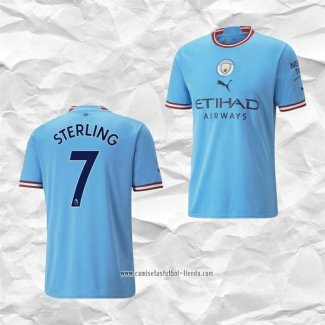 Camiseta Primera Manchester City Jugador Sterling 2022 2023