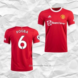 Camiseta Primera Manchester United Jugador Pogba 2021 2022
