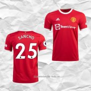 Camiseta Primera Manchester United Jugador Sancho 2021 2022