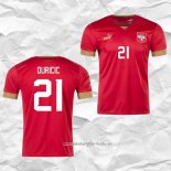 Camiseta Primera Serbia Jugador Duricic 2022