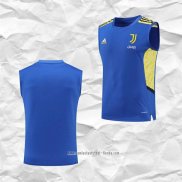 Camiseta de Entrenamiento Juventus 2022 2023 Sin Mangas Azul