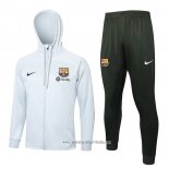 Chandal con Capucha del Barcelona 2023 2024 Blanco