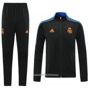 Chandal de Chaqueta del Real Madrid 2021 2022 Nino Negro