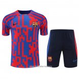 Chandal del Barcelona 2022 2023 Manga Corta Rojo y Azul - Pantalon Corto