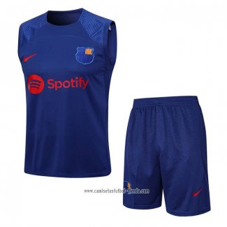 Chandal del Barcelona 2023 2024 Sin Mangas Azul