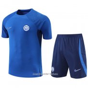 Chandal del Inter Milan 2022 2023 Manga Corta Azul - Pantalon Corto