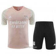 Chandal del Lyon 2023 2024 Manga Corta Rosa - Pantalon Corto