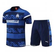 Chandal del Olympique Marsella 2022 2023 Manga Corta Azul - Pantalon Corto