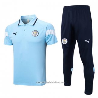 Conjunto Polo del Manchester City 2022 2023 Azul