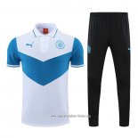 Conjunto Polo del Manchester City 2022 2023 Azul y Blanco