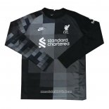 Camiseta Liverpool Portero 2021 2022 Manga Larga Negro