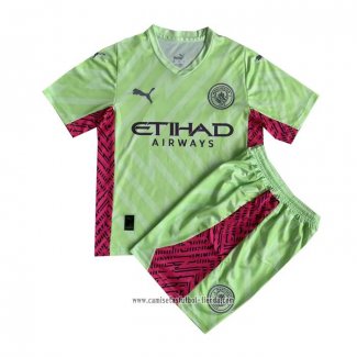 Camiseta Manchester City Portero 2023 2024 Nino Verde