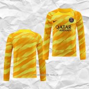 Camiseta Paris Saint-Germain Portero 2023 2024 Manga Larga Amarillo