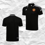 Camiseta Polo del Manchester United UCL 2021 2022 Negro