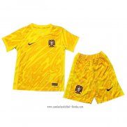 Camiseta Portugal Portero 2024 Nino Amarillo