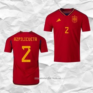 Camiseta Primera Espana Jugador Azpilicueta 2022