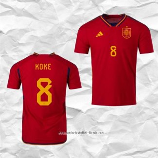 Camiseta Primera Espana Jugador Koke 2022