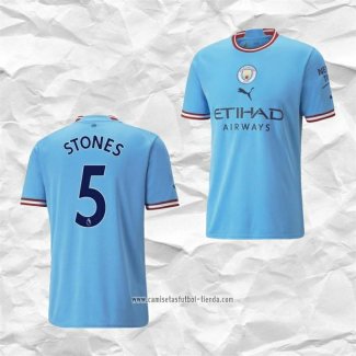 Camiseta Primera Manchester City Jugador Stones 2022 2023