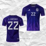 Camiseta Segunda Argentina Jugador L.Martinez 2022