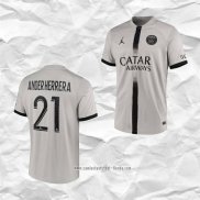 Camiseta Segunda Paris Saint-Germain Jugador Ander Herrera 2022 2023