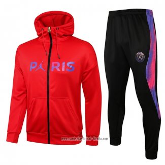 Chandal con Capucha del Paris Saint-Germain 2021 2022 Rojo