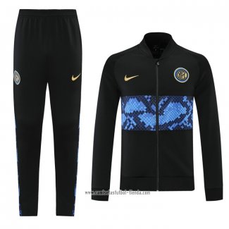 Chandal de Chaqueta del Inter Milan 2021 2022 Negro