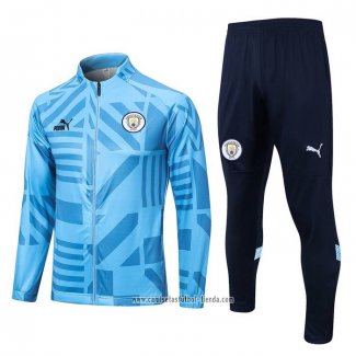 Chandal de Chaqueta del Manchester City 2022 2023 Azul Claro