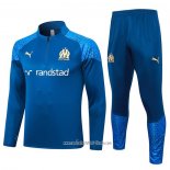 Chandal de Sudadera del Olympique Marsella 2023-2024 Nino Azul