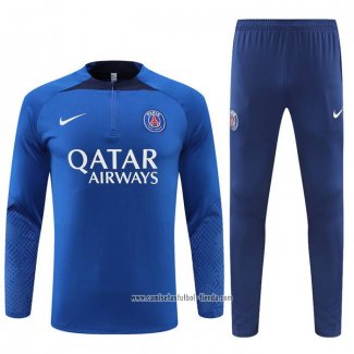 Chandal de Sudadera del Paris Saint-Germain 2022 2023 Azul Oscuro