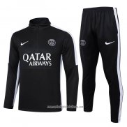 Chandal de Sudadera del Paris Saint-Germain 2023 2024 Nino Negro