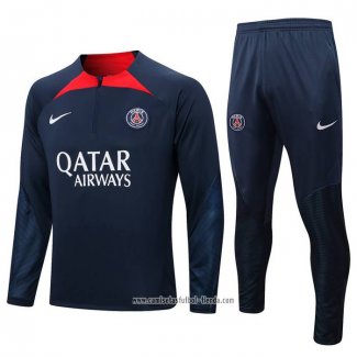 Chandal de Sudadera del Paris Saint-Germain 2022 2023 Azul Oscuro