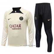 Chandal de Sudadera del Paris Saint-Germain 2023 2024 Amarillo