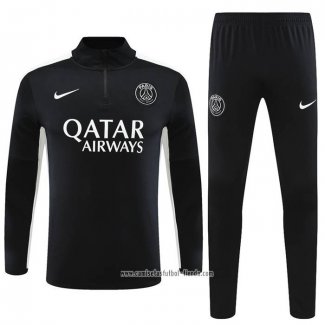 Chandal de Sudadera del Paris Saint-Germain 2023 2024 Nino Negro