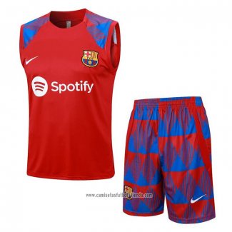 Chandal del Barcelona 2023 2024 Sin Mangas Rojo