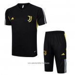 Chandal del Juventus 2023 2024 Manga Corta Negro - Pantalon Corto