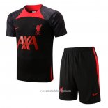 Chandal del Liverpool 2022 2023 Manga Corta Negro - Pantalon Corto