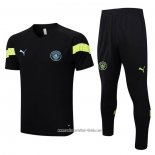 Chandal del Manchester City 2022 2023 Manga Corta Negro