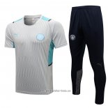 Chandal del Manchester City 2021 2022 Manga Corta Gris