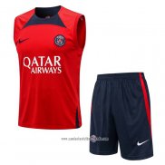 Chandal del Paris Saint-Germain 2022 2023 Sin Mangas Rojo