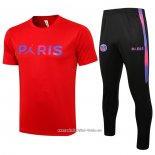 Chandal del Paris Saint-Germain Jordan 2021 2022 Manga Corta Rojo