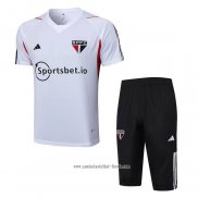 Chandal del Sao Paulo 2023 2024 Manga Corta Blanco - Pantalon Corto