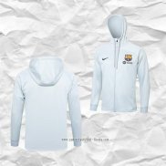 Chaqueta con Capucha del Barcelona 2023 2024 Blanco