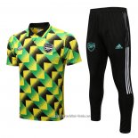 Conjunto Polo del Arsenal 2022 2023 Negro y Verde