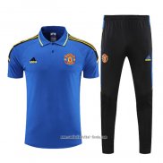 Conjunto Polo del Manchester United 2022 2023 Azul