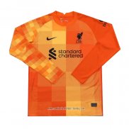 Camiseta Liverpool Portero 2021 2022 Manga Larga Naranja